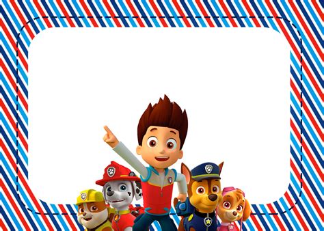 Paw patrol mom dad sis bro designs the printables are available for free in the printable library link below at bottom of blog post x5 high resolution jpeg file 300 dpi. Paw Patrol: Free Printable Invitations. - Oh My Fiesta! in ...