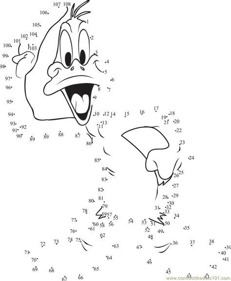Daffy Duck Style Dot To Dot Printable Worksheet Connect The Dots