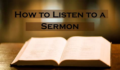 How To Listen To A Sermon