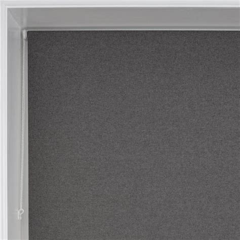 Luna Grey Blackout Roller Blind With Easy Stick Brackets Dunelm