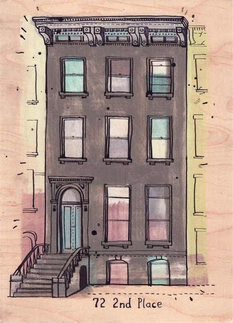 brooklyn building illustration architecture drawing city illustration