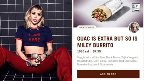 Pop Singer Miley Cyrus Has A Burrito Named After Her