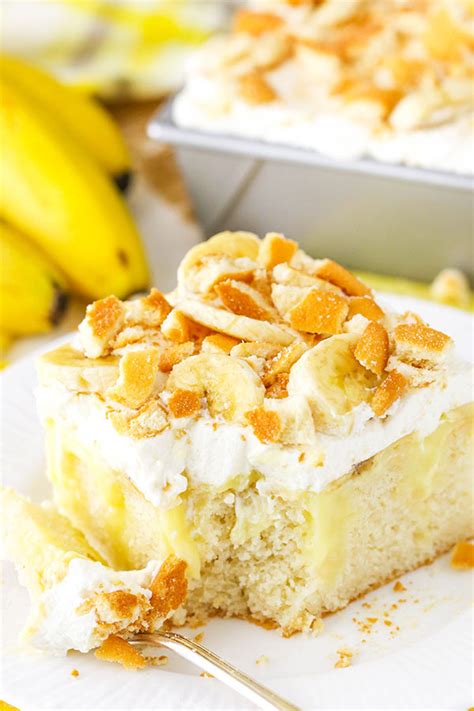 Banana Pudding Poke Cake Recipe Easy Vanilla Cake Dessert Recipe Banana Pudding Poke Cake