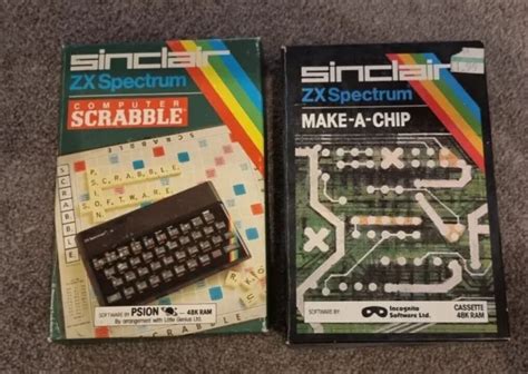 Vintage Gaming Sinclair Make A Chip And Scrabble Zx Spectrum 48k Game