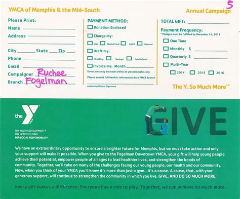Image result for annual campaign donation cards | Annual campaign, Campaign, Ymca