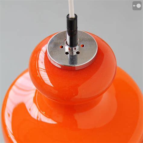 Retro Orange Glass Lamp Shade By Peill And Putzler 1970s Theory Of Supply For Sale Uk
