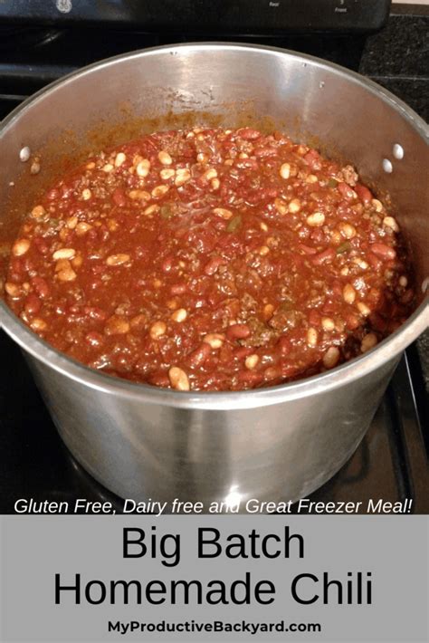 Big Batch Homemade Chili Recipe Chili Recipe For A Crowd Homemade