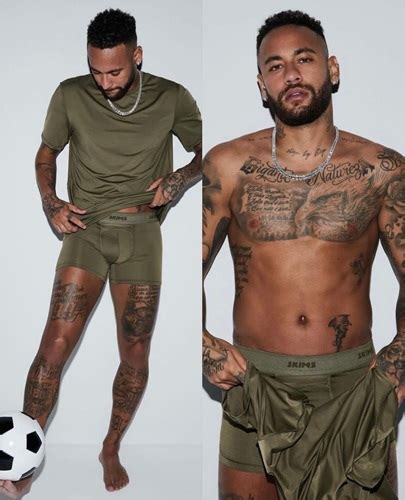 De cueca Neymar Jr estrela campanha da linha de roupas íntimas de Kim