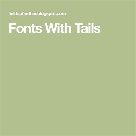 Fonts With Tails Glyphs Cheat Sheet Fonts Cricut Tutorials Character Map