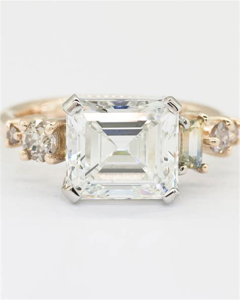 Asscher Cut Diamond Engagement Rings Martha Stewart