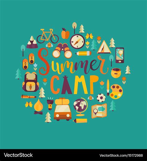Concept Of Summer Camp Royalty Free Vector Image