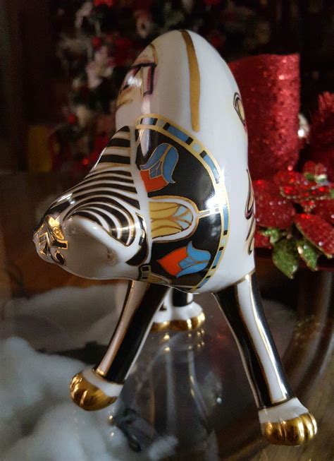 Paul Cardew Cool Catz Egyptian Scared Cat Porcelain Figurine Collectible