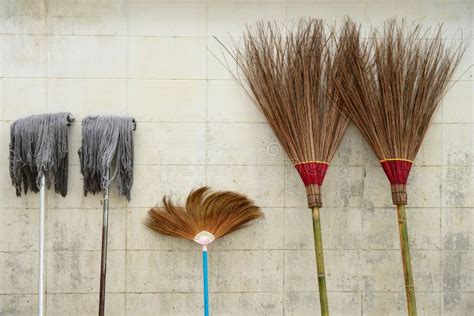 Broom And Mop Stock Photo Image Of Cleaning Equipment 35437536