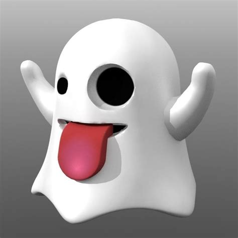 3d Print Model Emoji Ghost Cgtrader