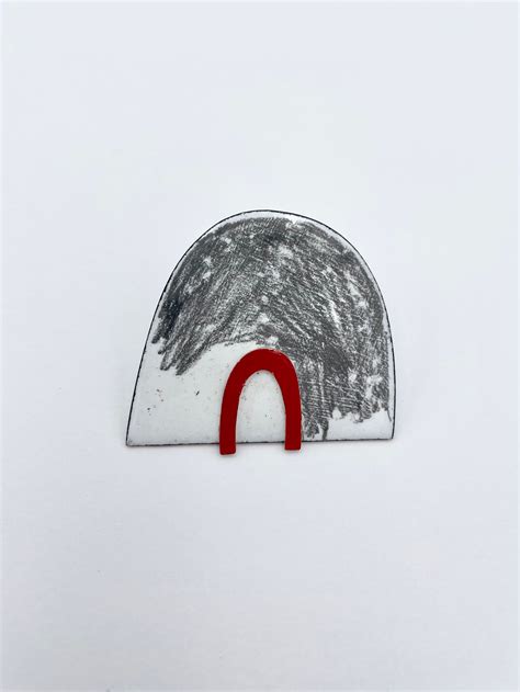 Rachel Brown Red Line Pin With Scribble 2023 Contemporary Applied Arts