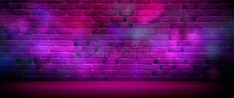 Brick Walls Neon Rays And Glow Stock Image Image Of Abstract Club