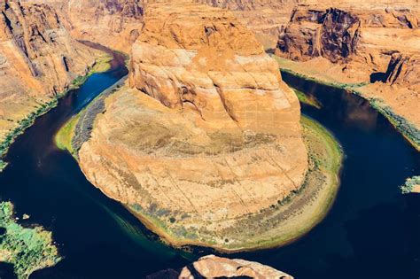 Horseshoe Bend On Colorado River In Glen Canyon Stock Image Image Of