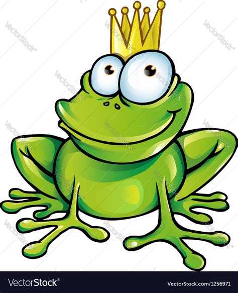 Funny Frog Prince Royalty Free Vector Image Vectorstock