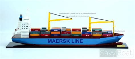 Maersk Alabama N Scale Container Ship Waterline Model Savyboat
