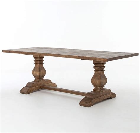 Natural Rustic Reclaimed Wood Trestle Dining Table 87 Zin Home
