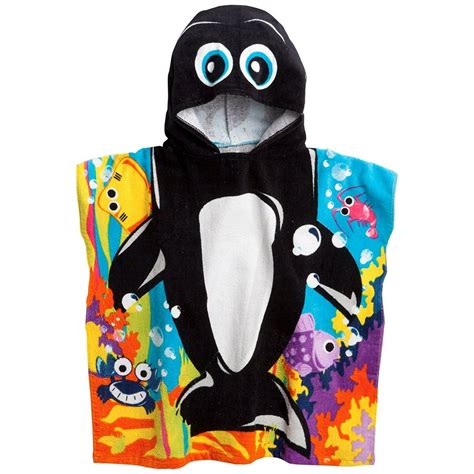 Northpoint Cute Orca Whale Kids Hooded Beach Towel