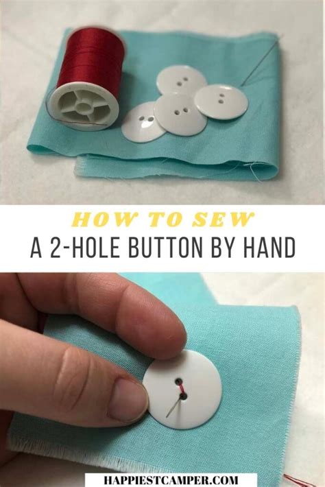 How To Sew A Two Hole Button By Hand