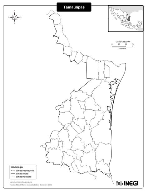 Mapa Del Estado De Tamaulipas Con Municipios Mapas Para Descargar E