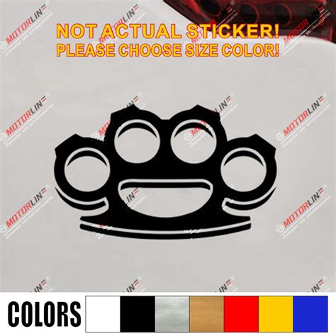 Brass Knuckles Decal Sticker Knucks Knucklebusters Car Vinyl Combat