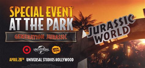 Tickets Now Available To ‘generation Jurassic Event At Universal