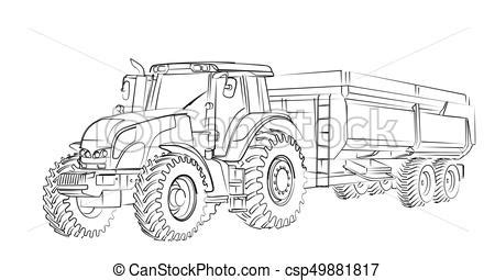 1279 x 913 png pixel. Sketch., tractor. Zware, groot, schets, tractor.