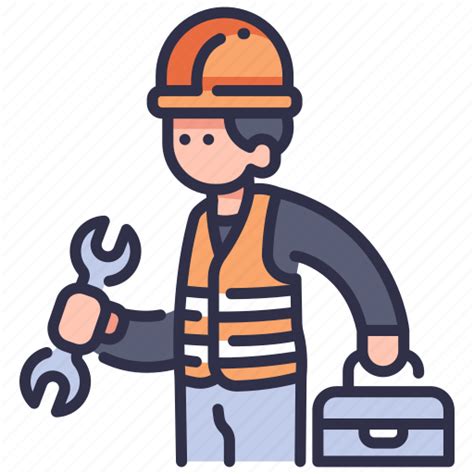Engineer Industry Maintenance Repair Service Technician Worker Icon