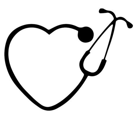 Heart Shaped Stethoscope Vinyl Decal By Alishalynchstudios