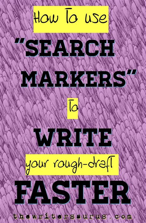 Narrator, short story, fiction pages: Write your Rough Draft Faster with Search Markers ...