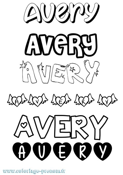 Avery Name Coloring Pages Coloring Pages