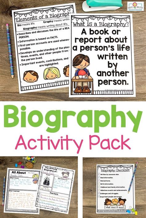 Biographies Pack Use With Any Person Interactive Activities