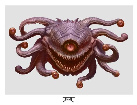 Beholder Creature Concept Art Fantasy Creatures Monster Concept Art