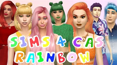 The Sims 4 Rainbow Create A Sim Youtube