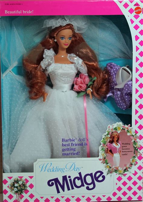 Barbie 9606 Mib 1990 Wedding Day Beautiful Bride Midge Sell4value