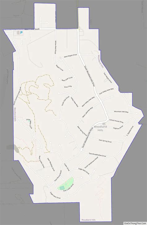 Map Of Woodland Hills City Utah