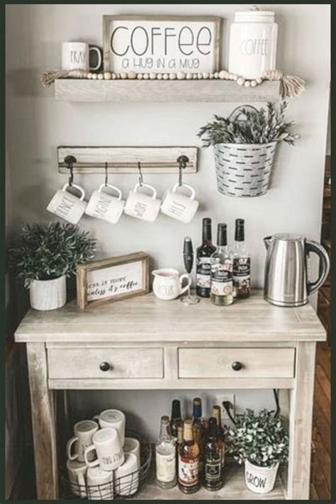 • diy coffee station ideas with farmhouse style • let's get your kitchen organized beautifully with one of these farmhouse style coffee bar ideas. Farmhouse Coffee Station Ideas - Farm Style Coffee Bar ...