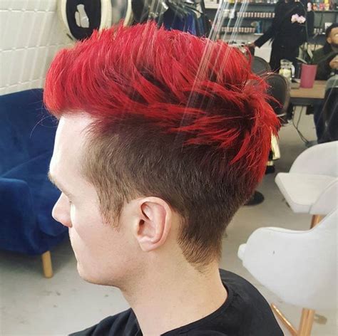 If you want a red hair color that looks natural and doesn't draw too much attention, auburn hair is a safe choice. Men's bright red hair at our salon in Clapham https://www ...