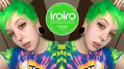 Dying My Hair Lime Green With Iroiro Youtube