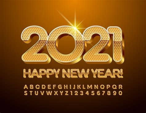 Premium Vector Gold Happy New Year 2021 Premium Chic