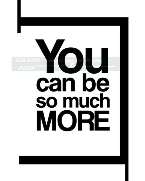 You Can Be So Much More Quote Print Inspirational Typographic Etsy