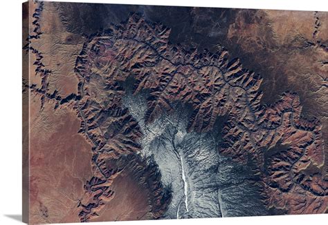 Satellite View Of Grand Canyon Arizona Wall Art Canvas Prints Framed