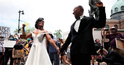 Black Newlyweds Celebrate Emotional Wedding Day At Philadelphia