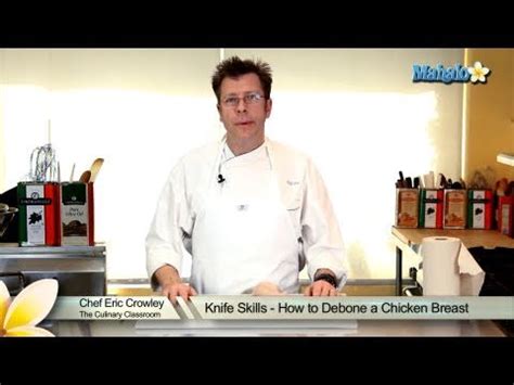 Now we are going to separate our breast from the breast of the chicken. Knife Skills - How to Debone a Chicken Breast - YouTube