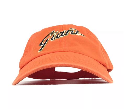 Mlb San Francisco Giants Orange Baseball Cap Hat Adj Mens Size Cotton