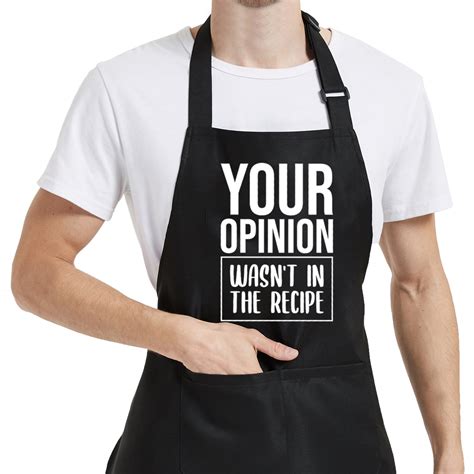 Funny Cooking Aprons For Men Women With Pockets Chef Kitchen Grilling