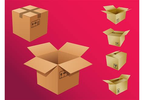 Cardboard Boxes Vectors Download Free Vector Art Stock Graphics And Images
